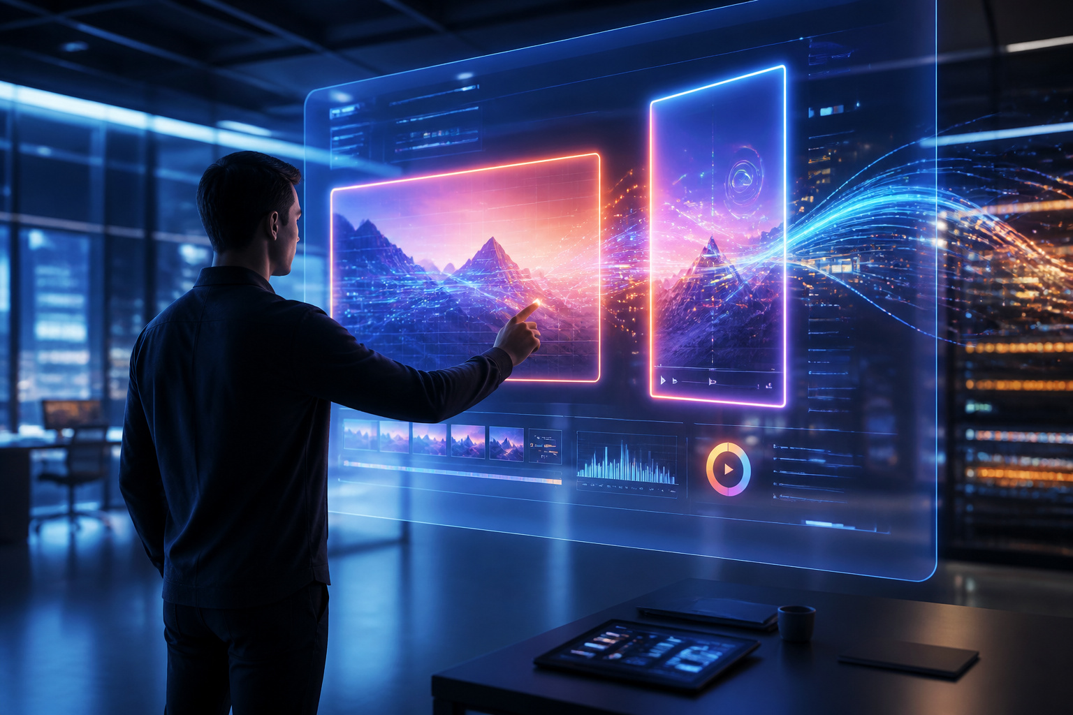 Interface holographique de creation video