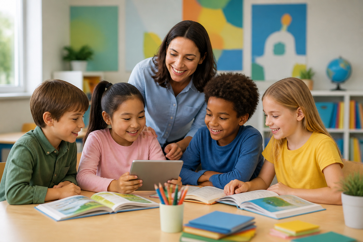 Apprentissage collaboratif en classe moderne