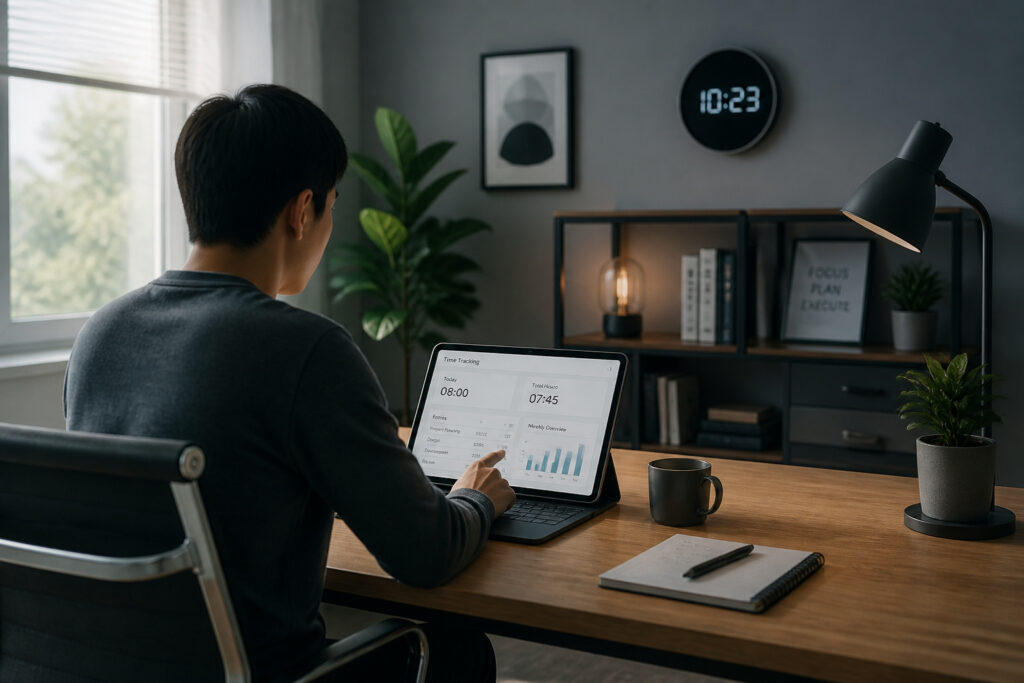 Gestion du temps au bureau moderne