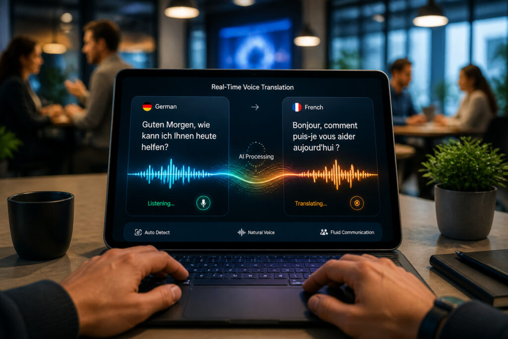Traduction vocale temps reel precision et fluidite