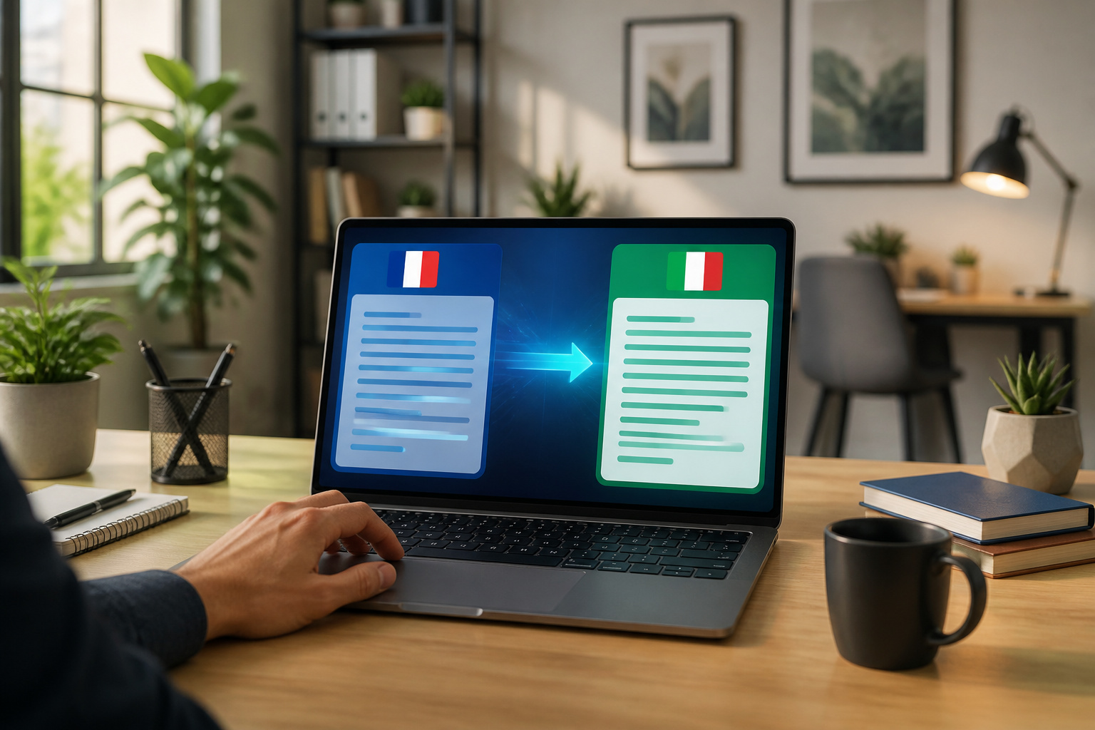 Traduction francais italien sur ordinateur