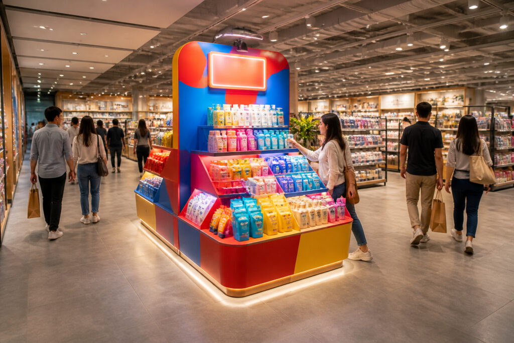 Rayon de magasin moderne et dynamique